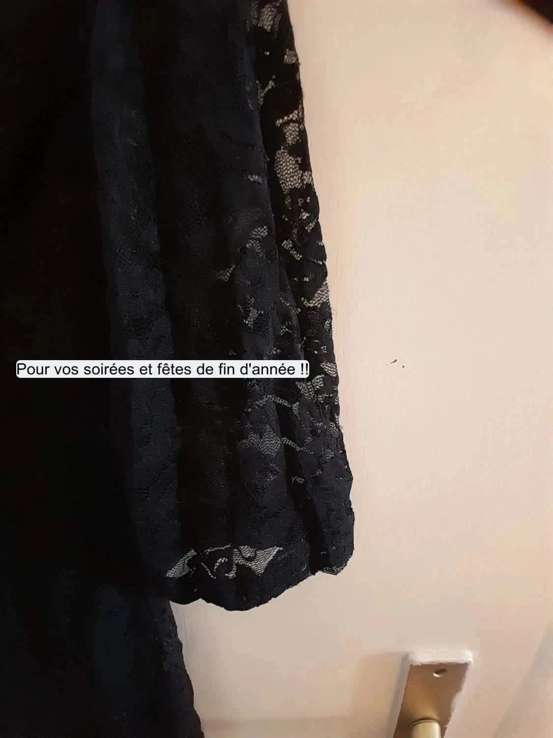 Superb black lace tunic, size 2 (38/40) Gothic style – photo 3